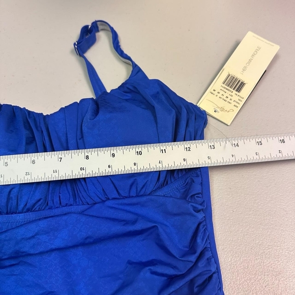 Profile by Gottex Women's One Piece Swimsuit Size 12 Royal Blue - Picture 6 of 7